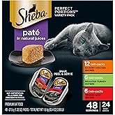 Sheba Perfect Portions Wet Cat Food Cuts in Gravy, Roasted Chicken Entree, with Sustainable Salmon, 